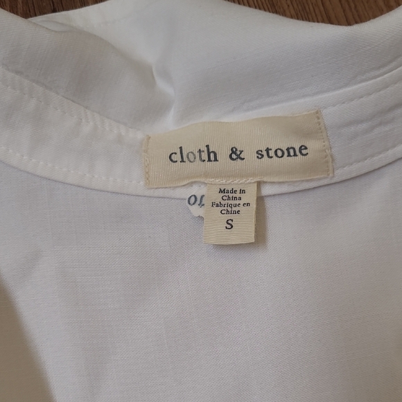 CLOTH & STONE Ivory Button-Up Shirt USED GOOD CONDITION ZISE S FOR WOMEN. - Picture 2 of 10